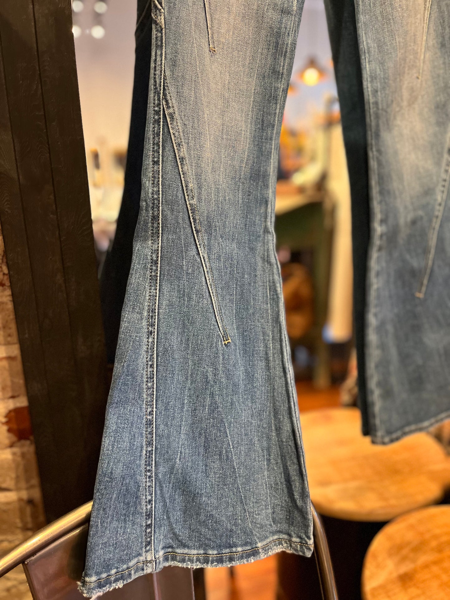 Seam Detail Flare Jeans- High Rise