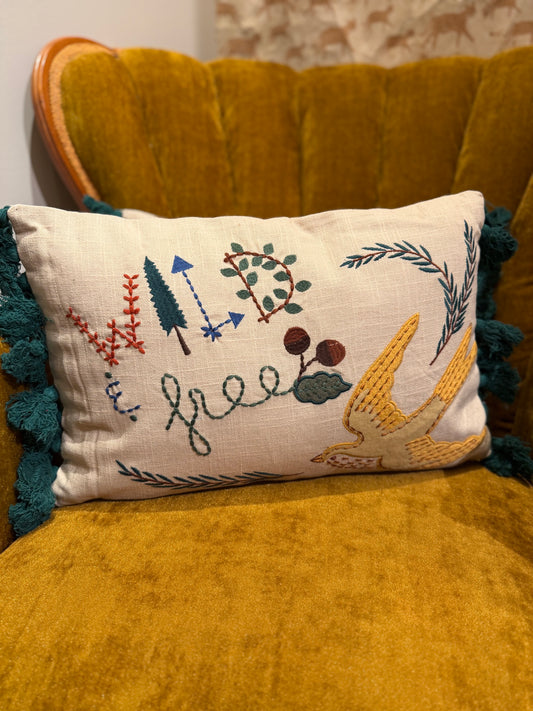 Wild & Free Bird Pillow
