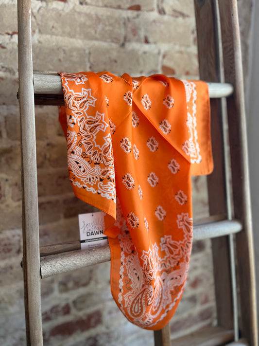 Orange Bandana Scarf