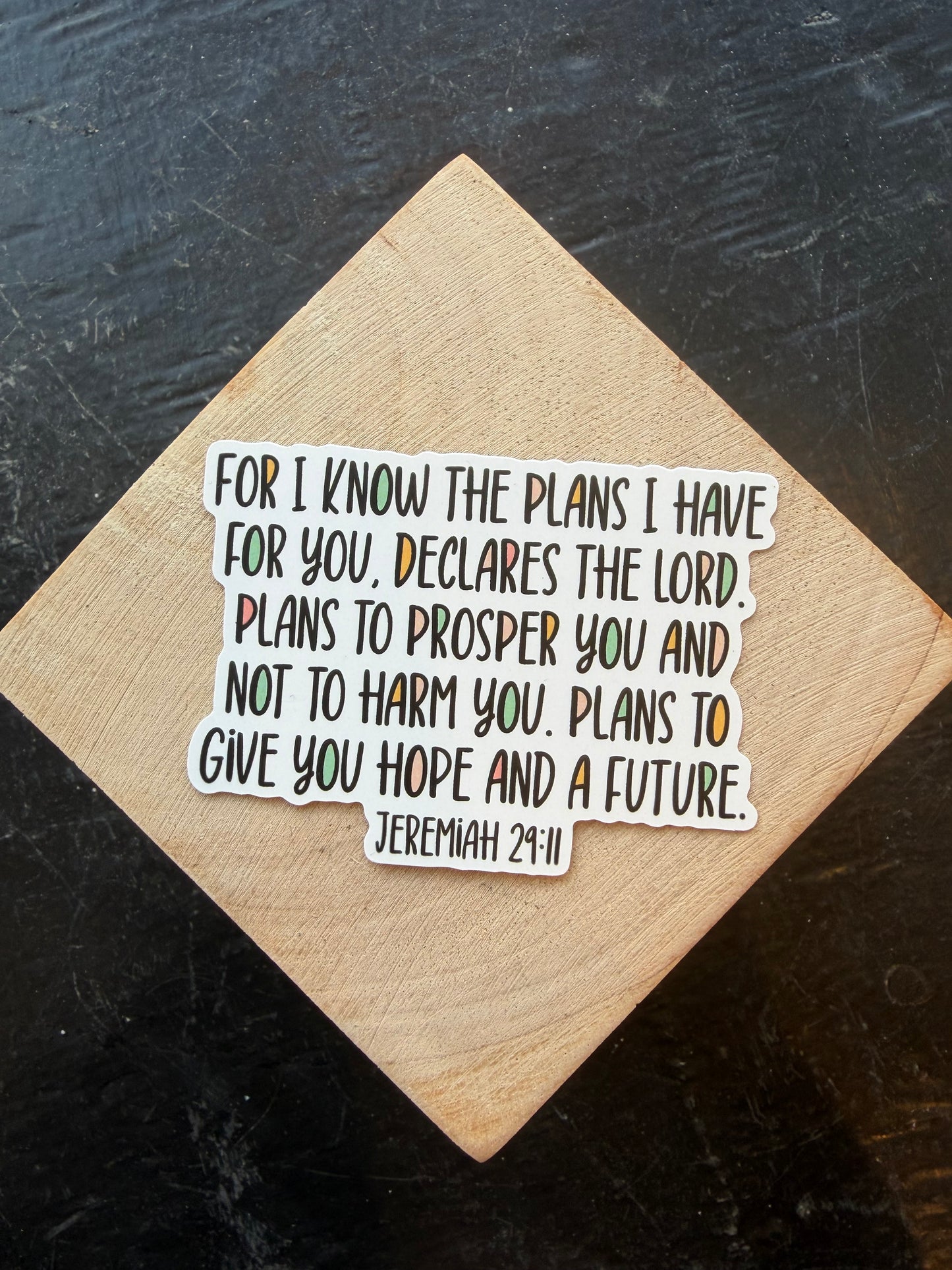Jeremiah 29:11 Sticker