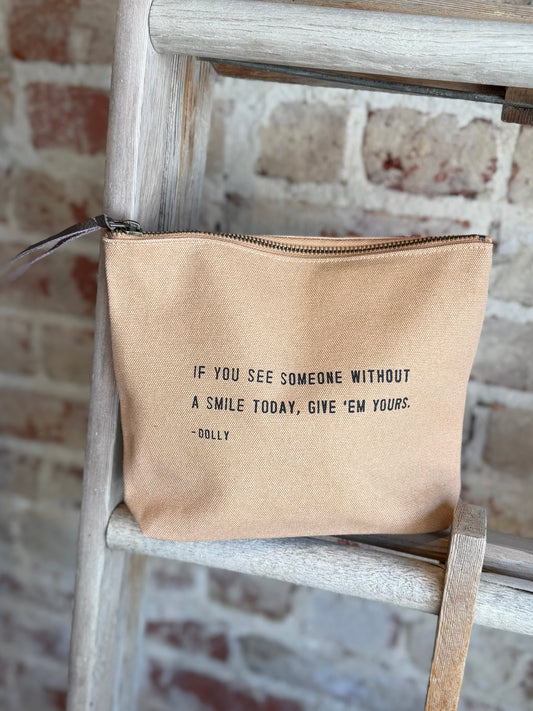 Without A Smile Canvas Zip Bag