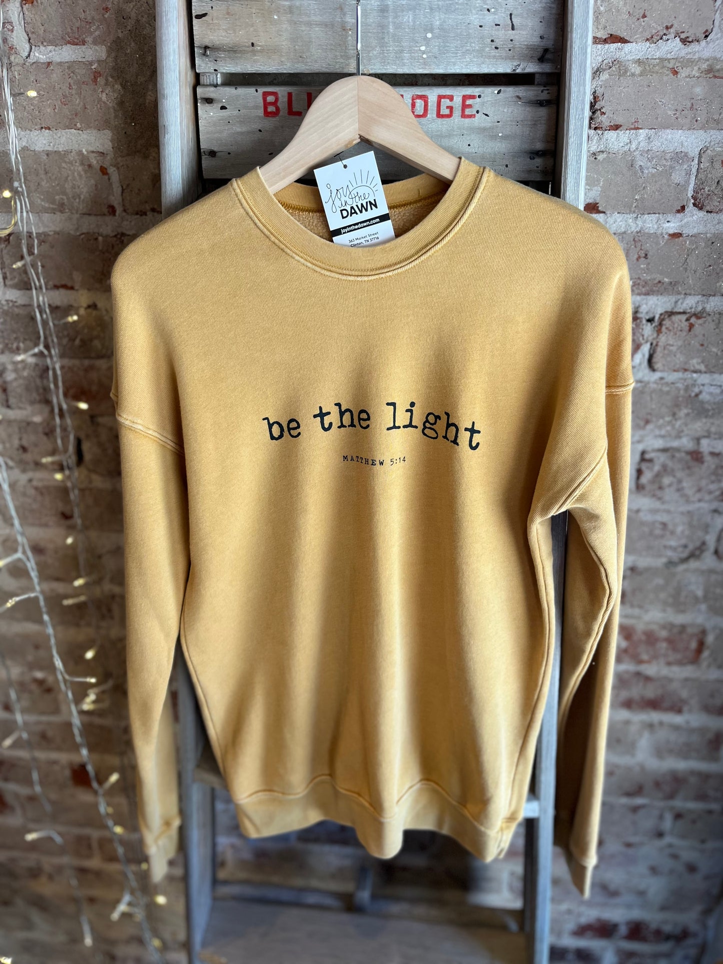 Be the Light Sweatshirt - Mustard