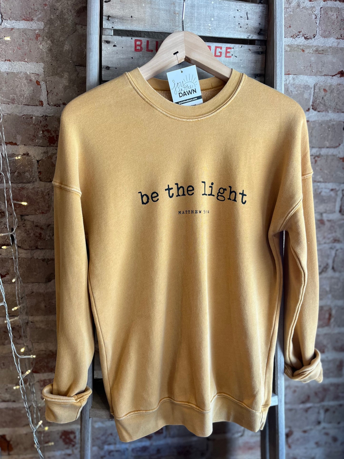 Be the Light Sweatshirt - Mustard