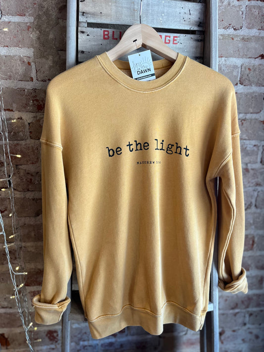 Be the Light Sweatshirt - Mustard