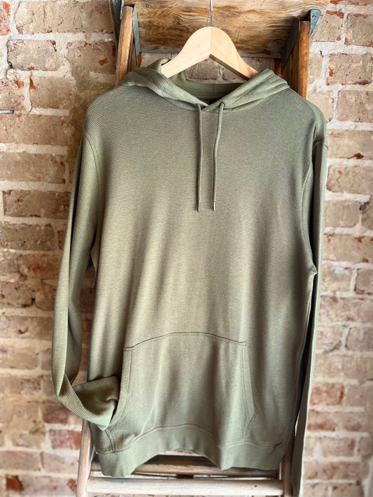 Military Green Waffle Hoodie