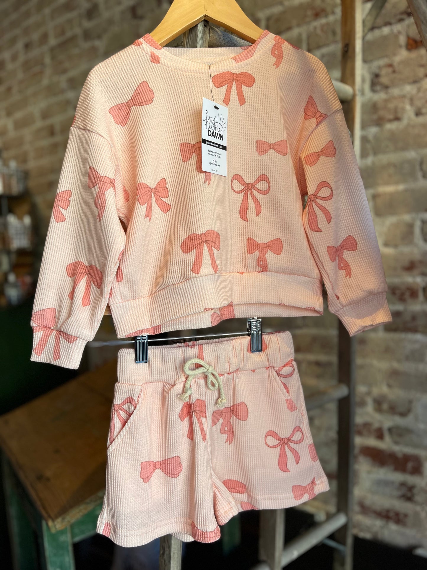 Pink Bow Lounge Set - Toddler/Youth