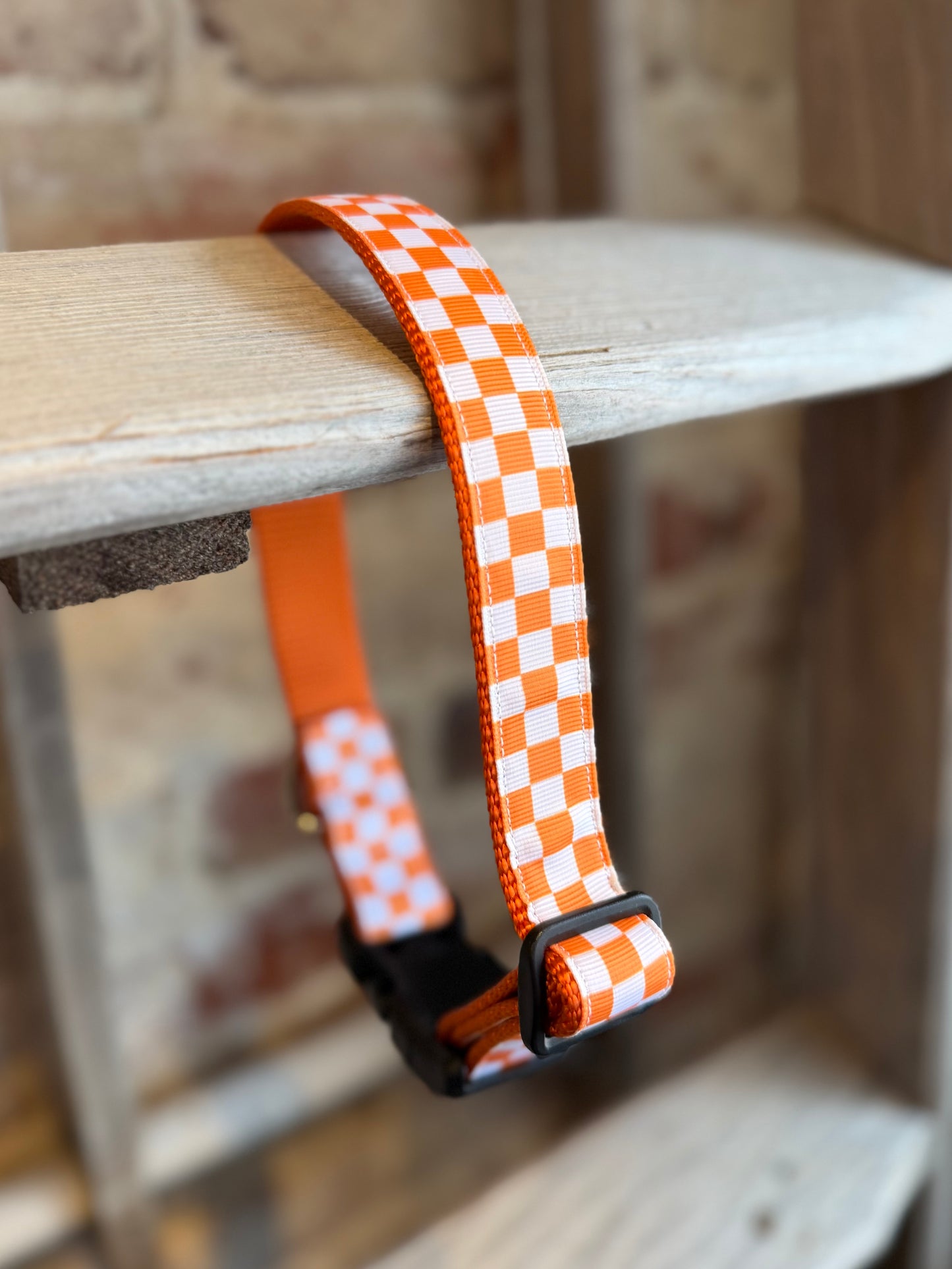 TriStar WIDE Pet Collar- Orange/White