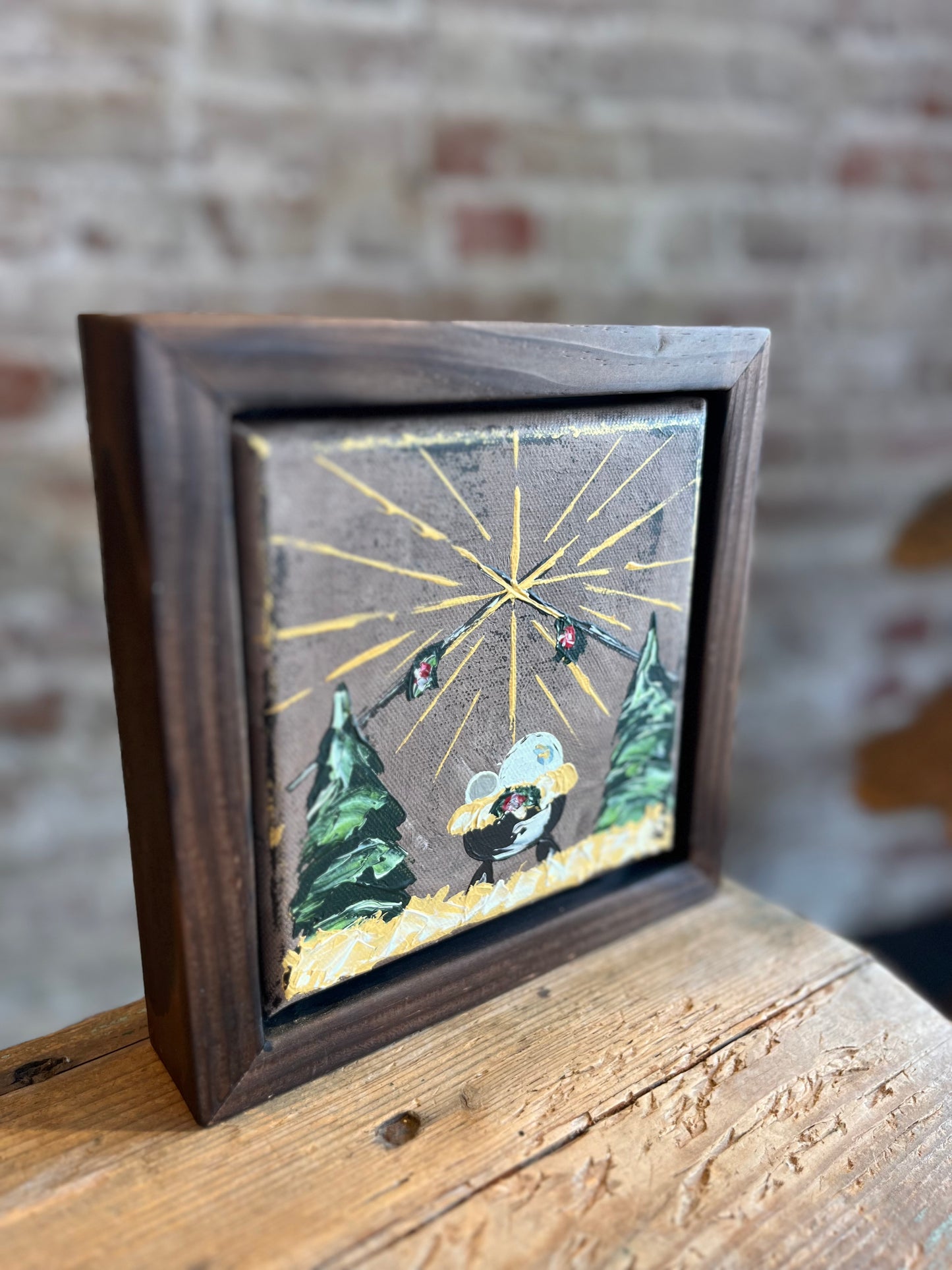 Framed Manger Canvas Small - Handmade