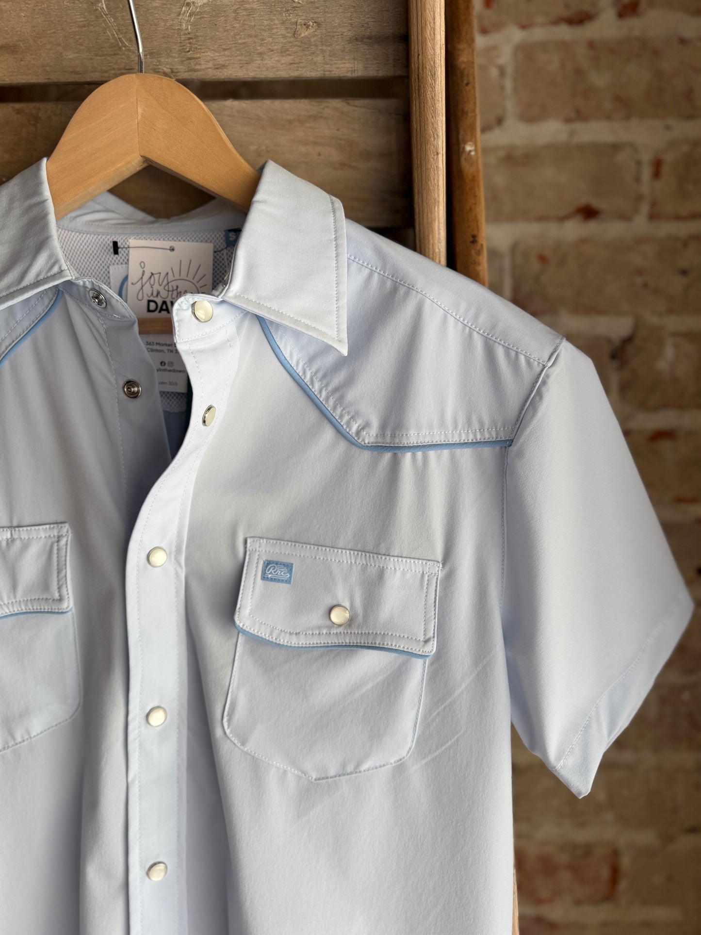 Men’s Pearl Snap Shirt -Blue