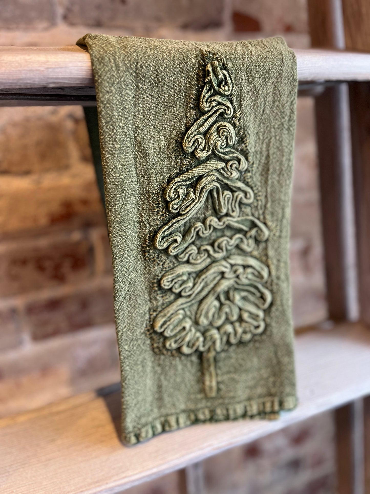 Christmas Tree Tea Towel - Green