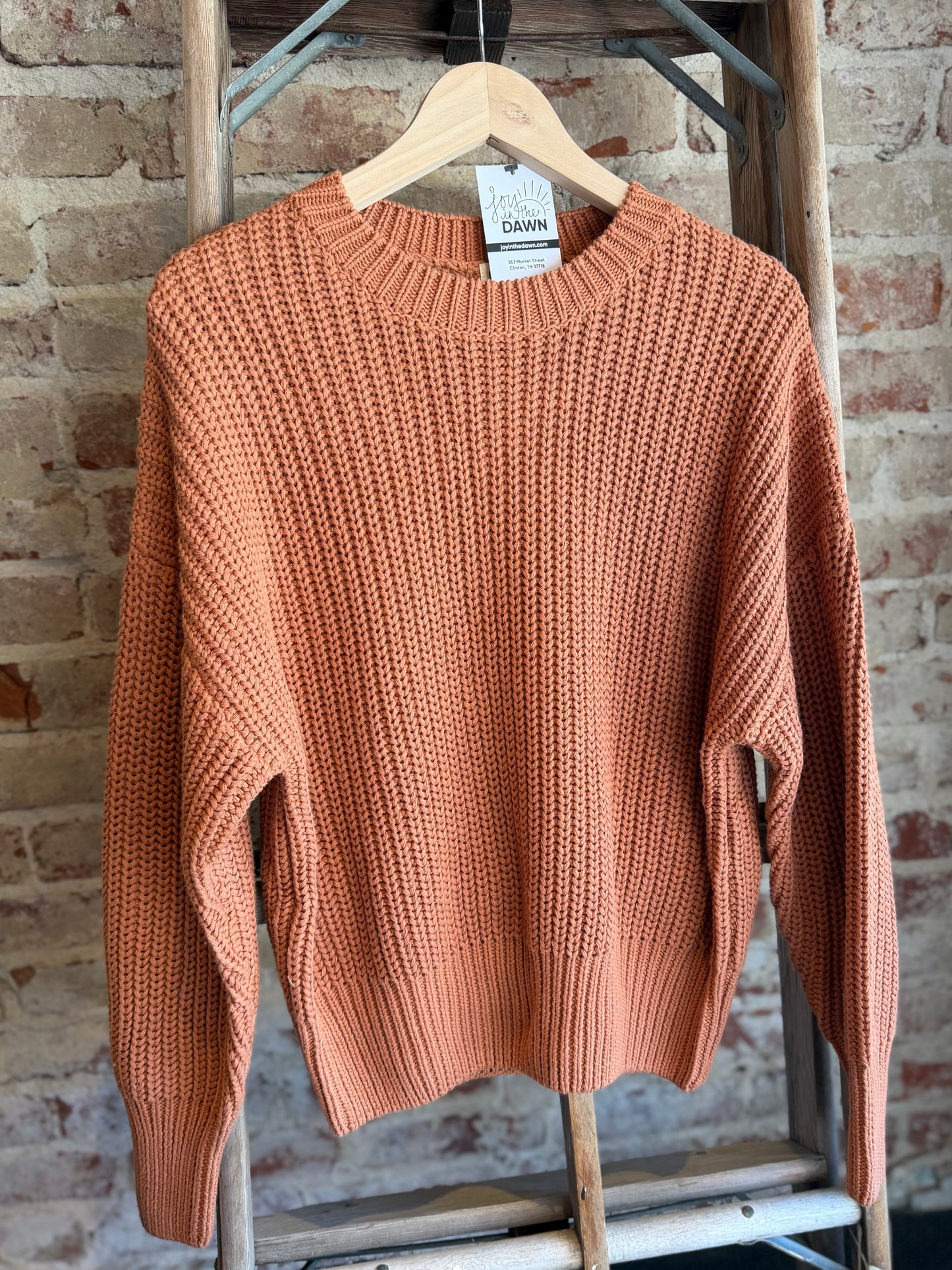 Chunky Knit Sweater -Clay