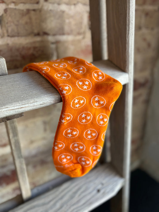 Tri-Star Tennessee Men's Crew Socks- Orange