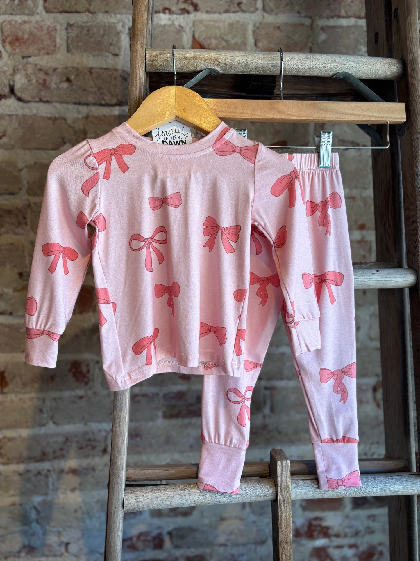 Pink Bow Pajama Set - Toddler/Youth