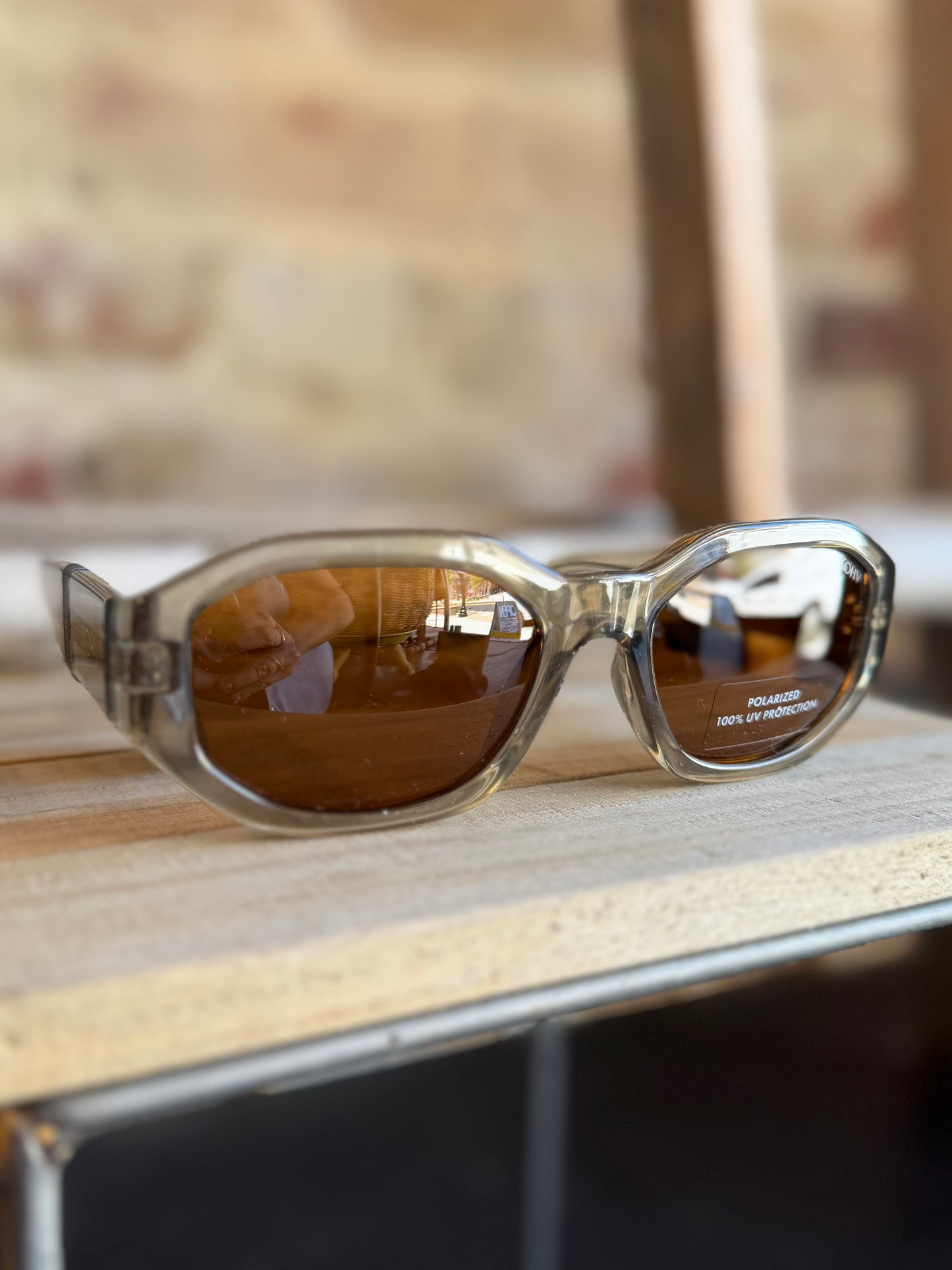 Bea Crystal Taupe Sunglasses