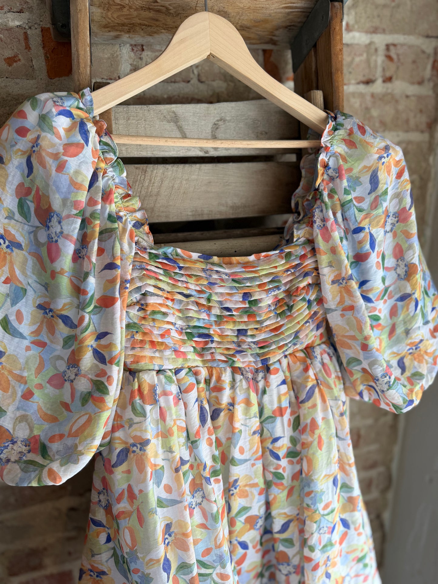 Floral Mini Dress w/ Bow