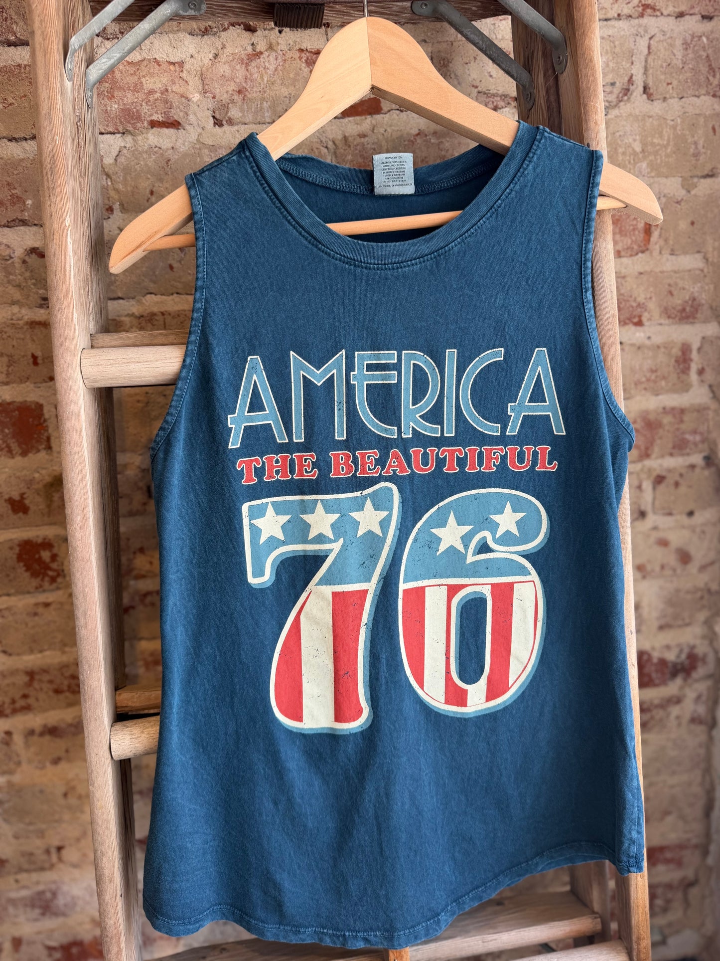 America '76 Tank Top - Navy