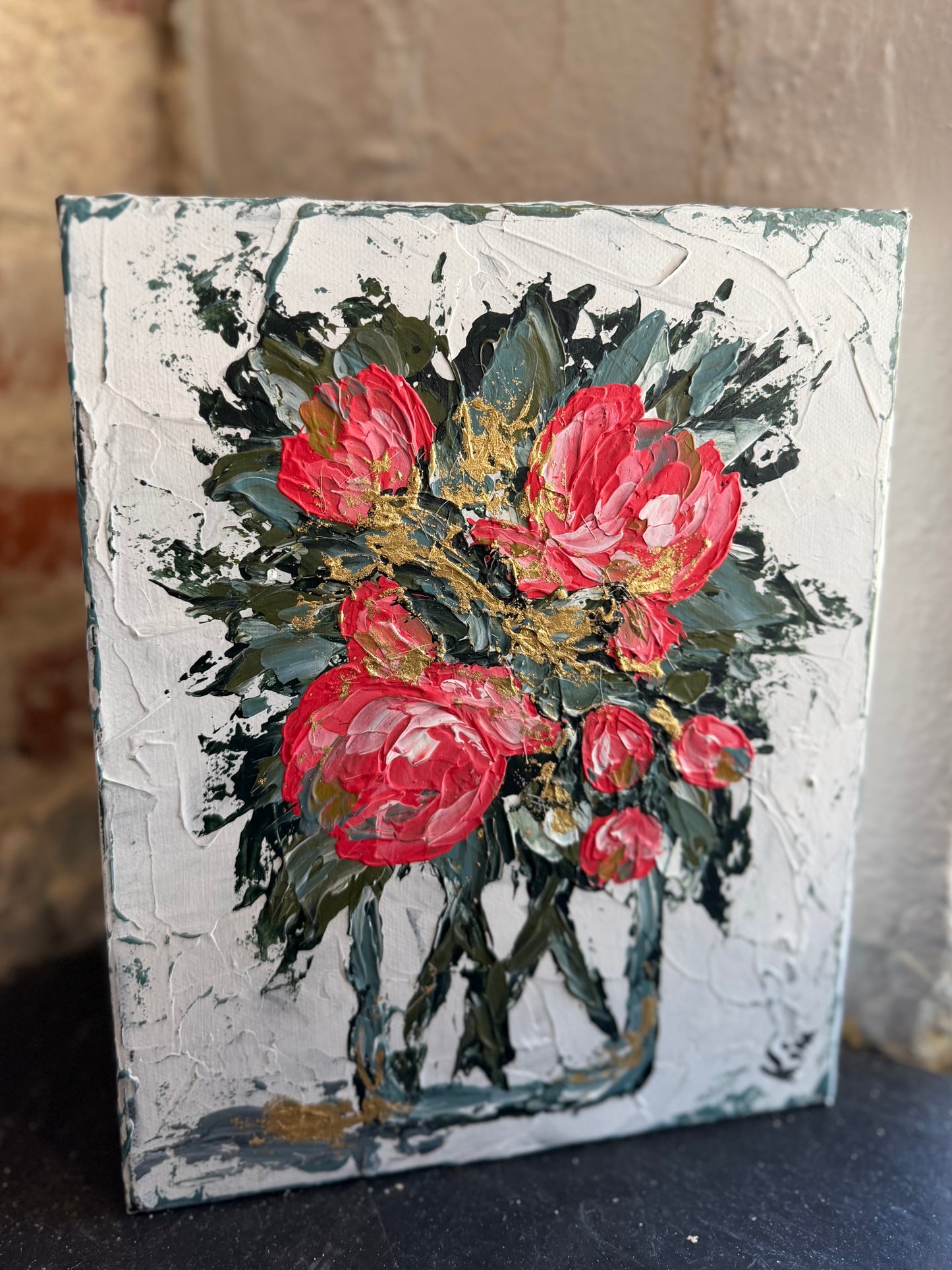 Joyful Pinks Canvas - Handpainted