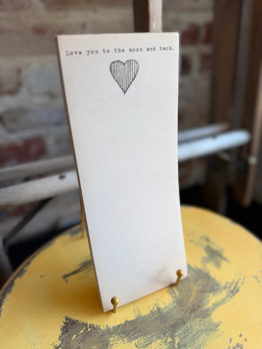Heart To The Moon Notepad