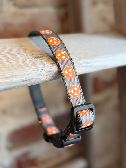TriStar Narrow Pet Collar- Gray