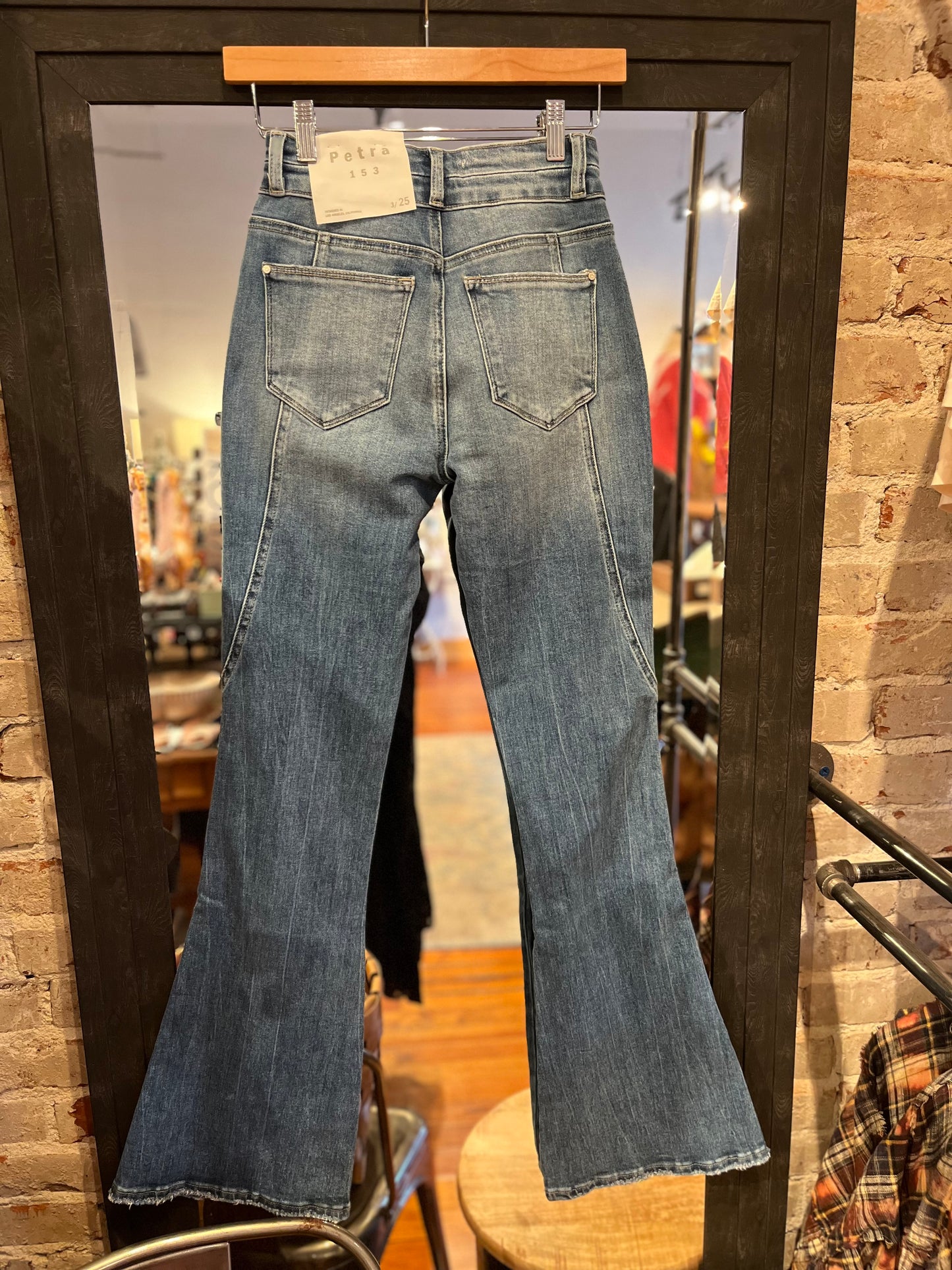 Seam Detail Flare Jeans- High Rise