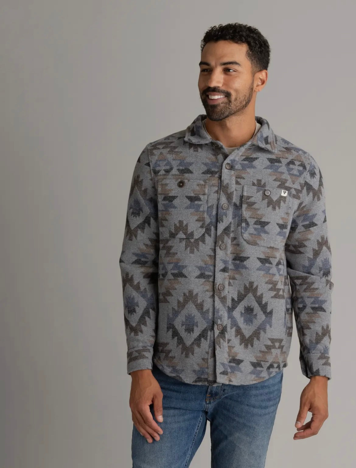 Smokey Aztec Fleece Shacket- Men