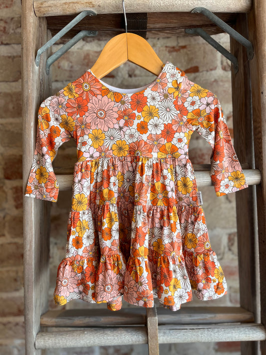 Retro Floral Swing Bamboo Dress - Infant/Toddler