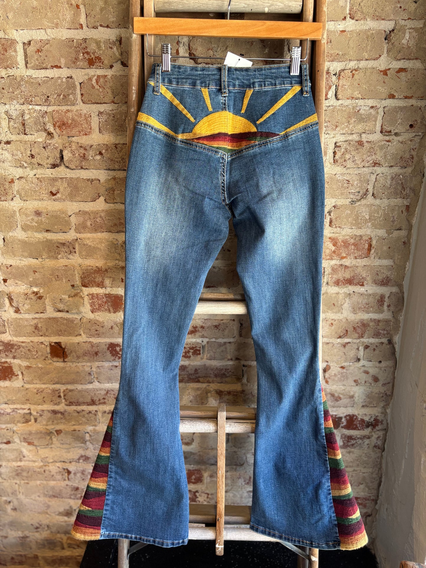 SUNRISE Embroidered Flare Jeans