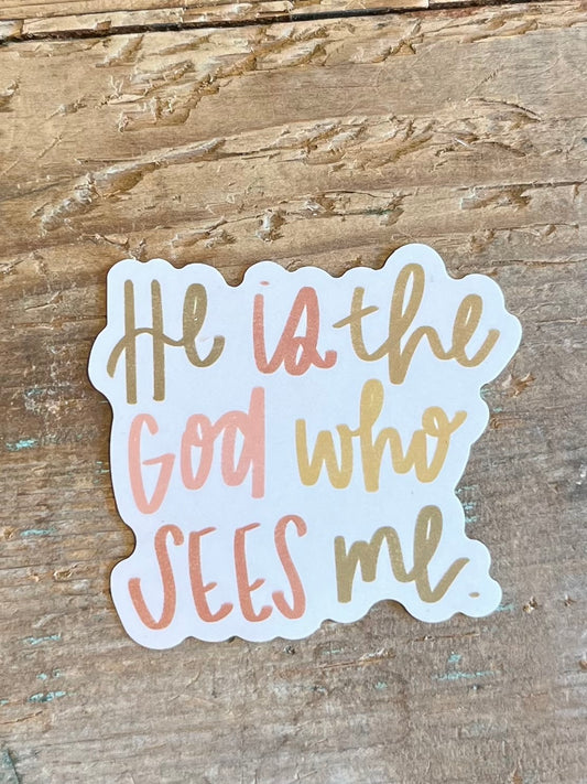 God Who Sees Me Sticker