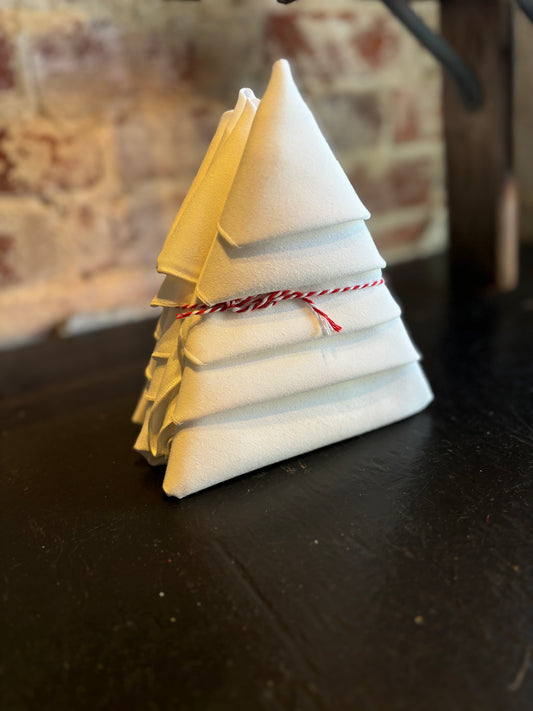 Christmas Tree Napkin Set- White