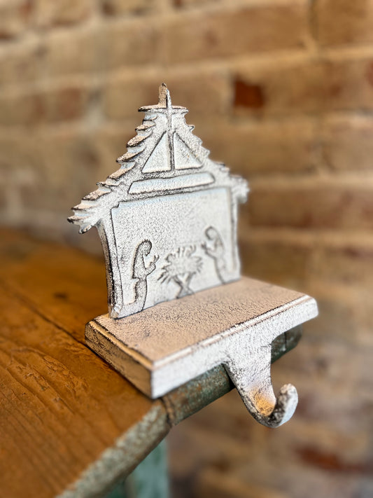 Cast Iron Stocking Holder- Nativity