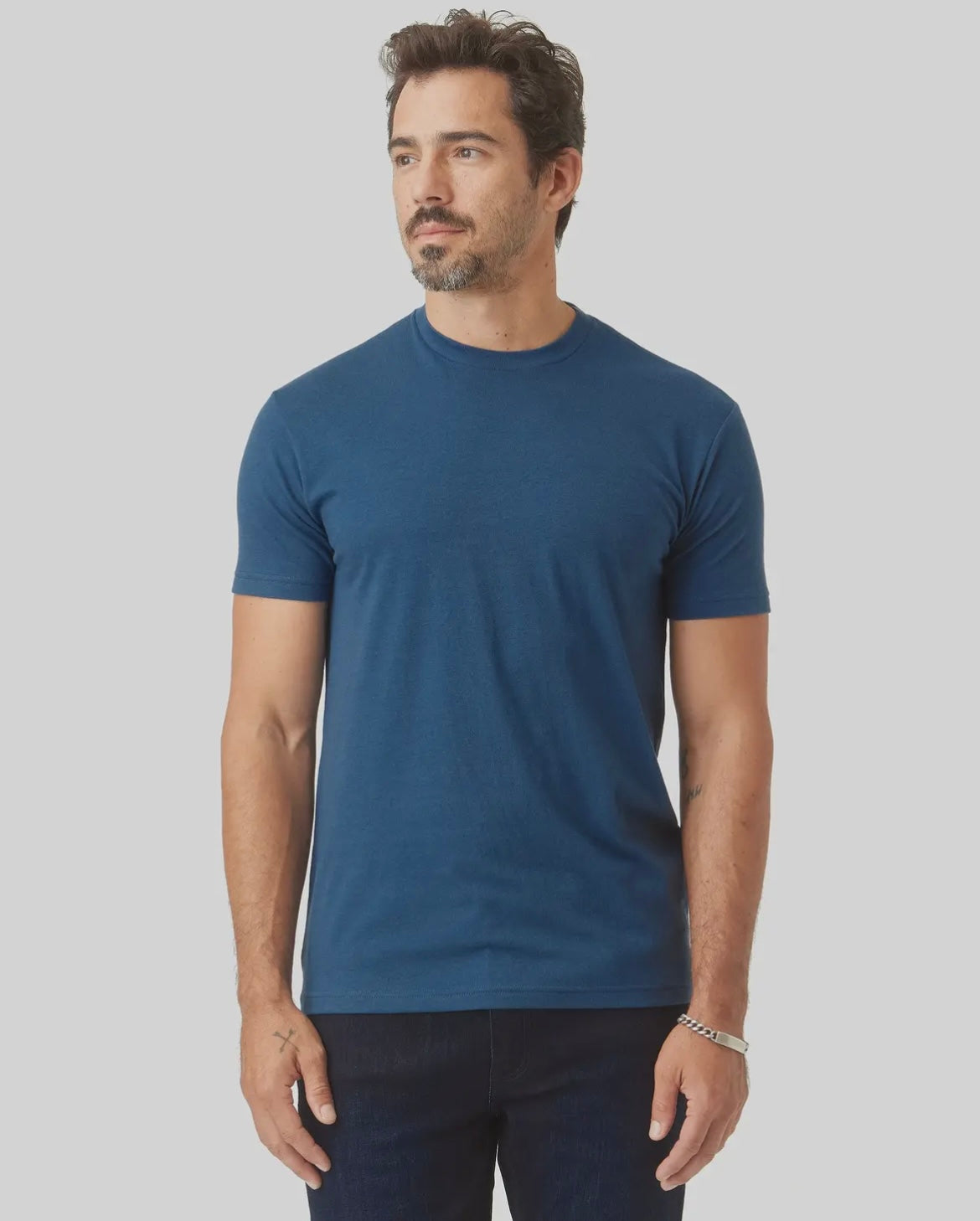 Classic Crew Neck Tee- Deep Sea Blue