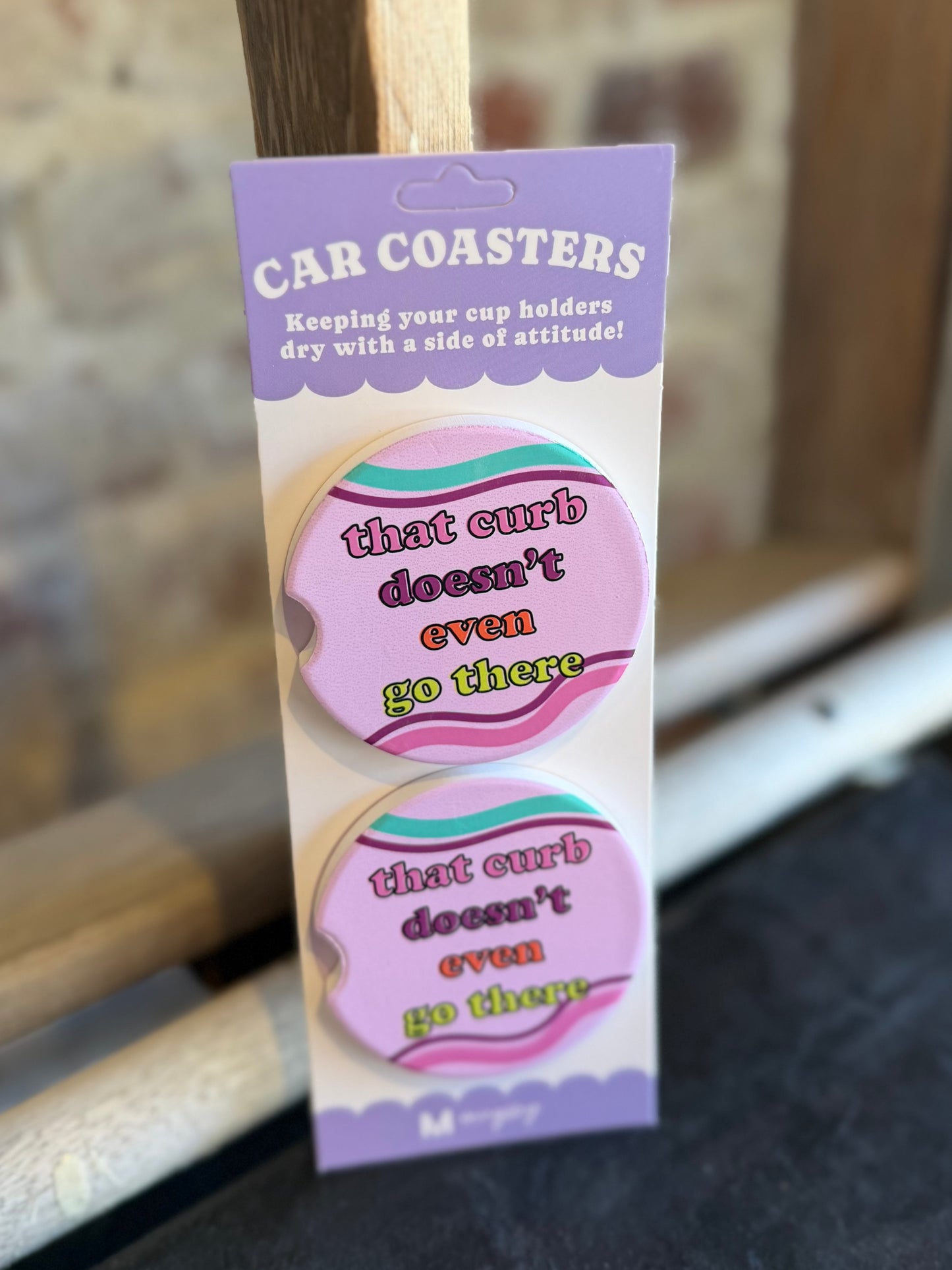 That Curb Doesn't Go There Car Coasters