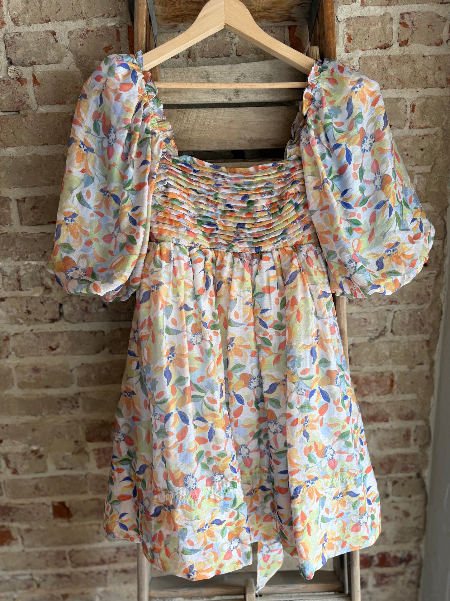Floral Mini Dress w/ Bow