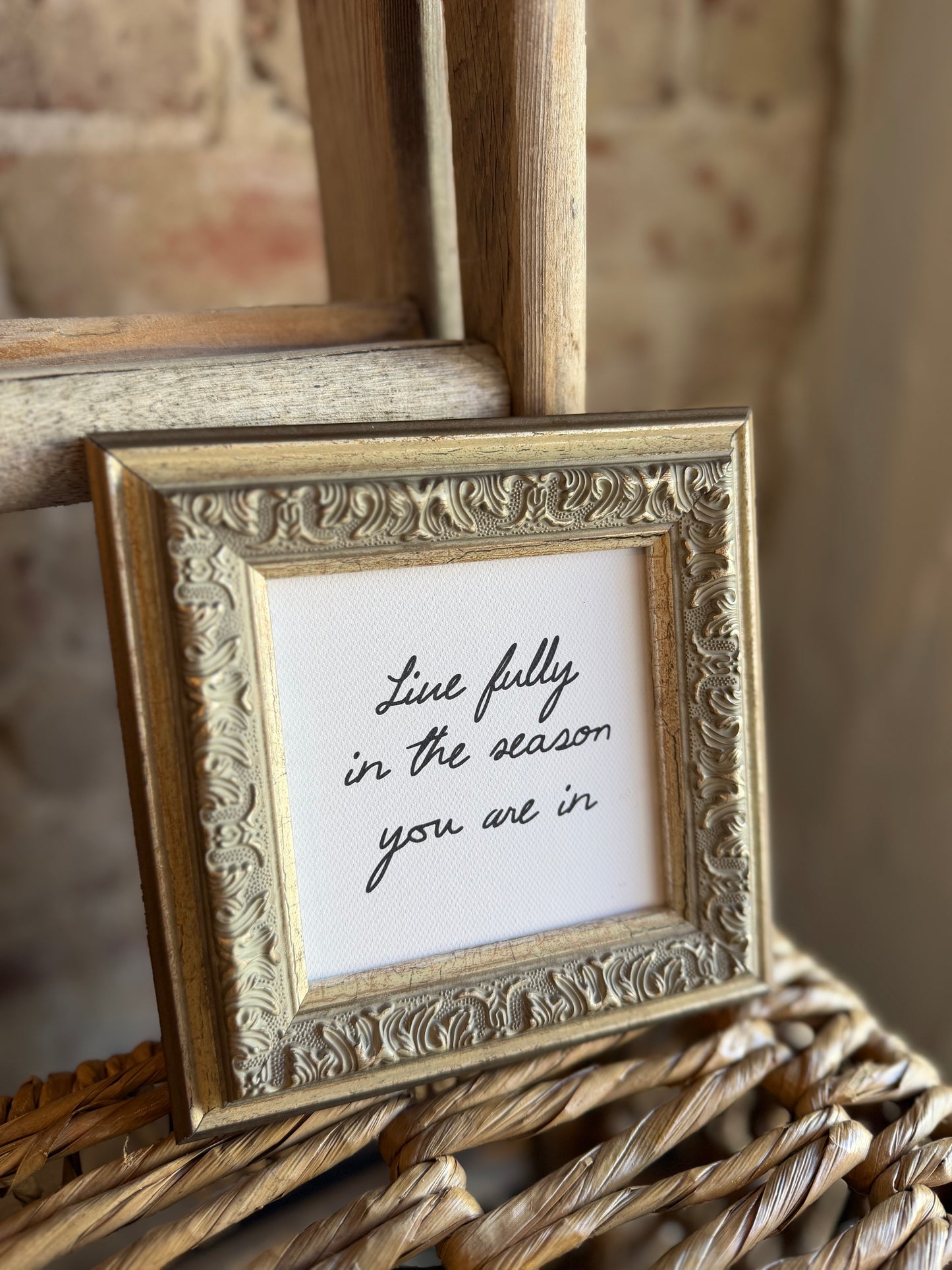 Live Fully Antique Art - 6x6