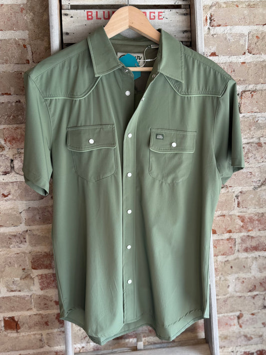 Men’s Rio Pearl Snap Shirt - Fern Green