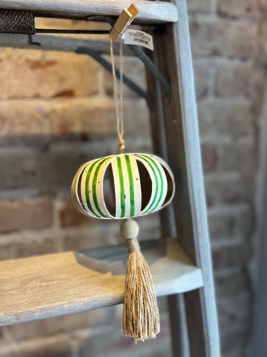 Large Paper Mache Ornament - Green