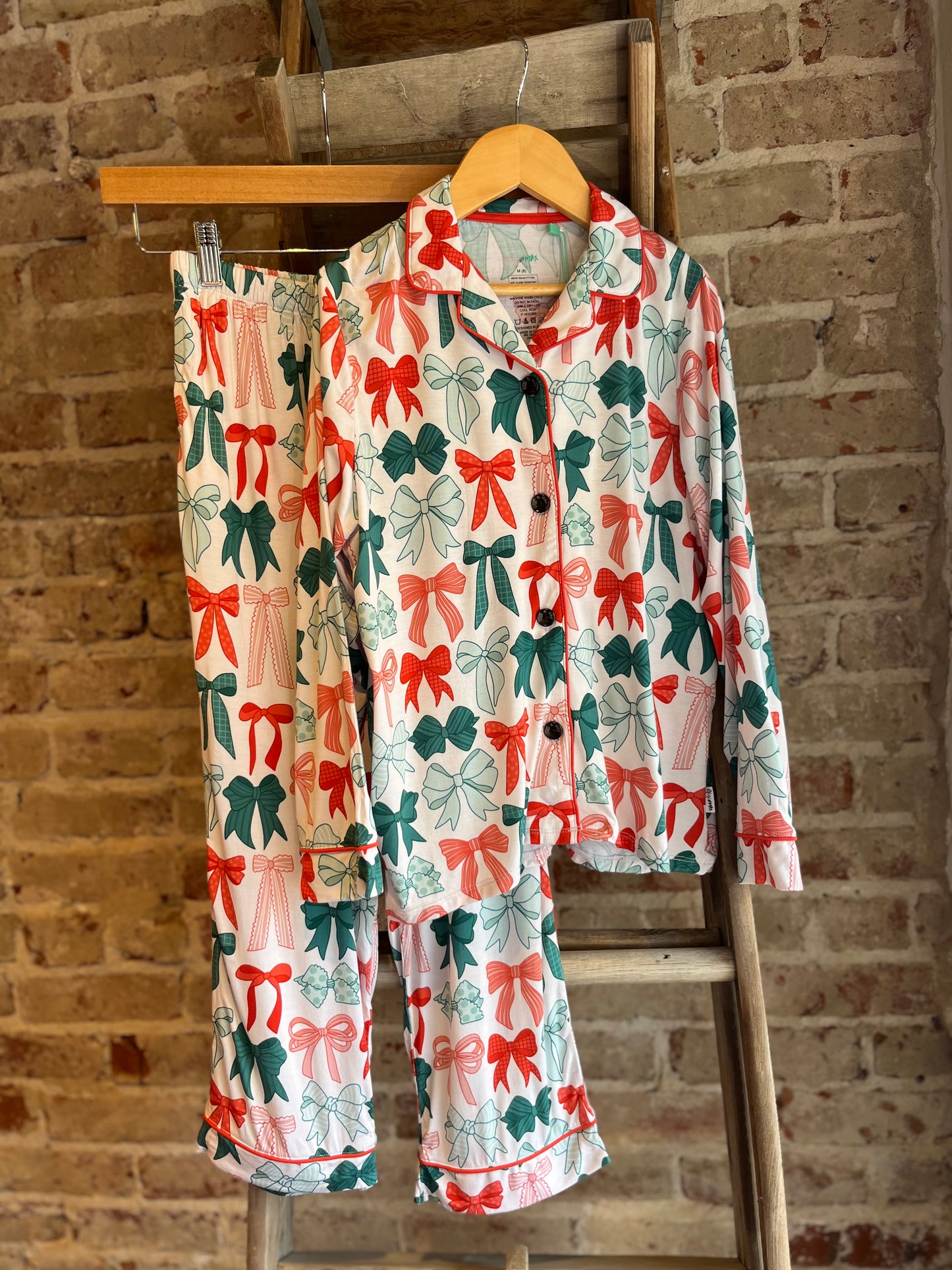 Christmas Bows Pajamas- Toddler/Youth