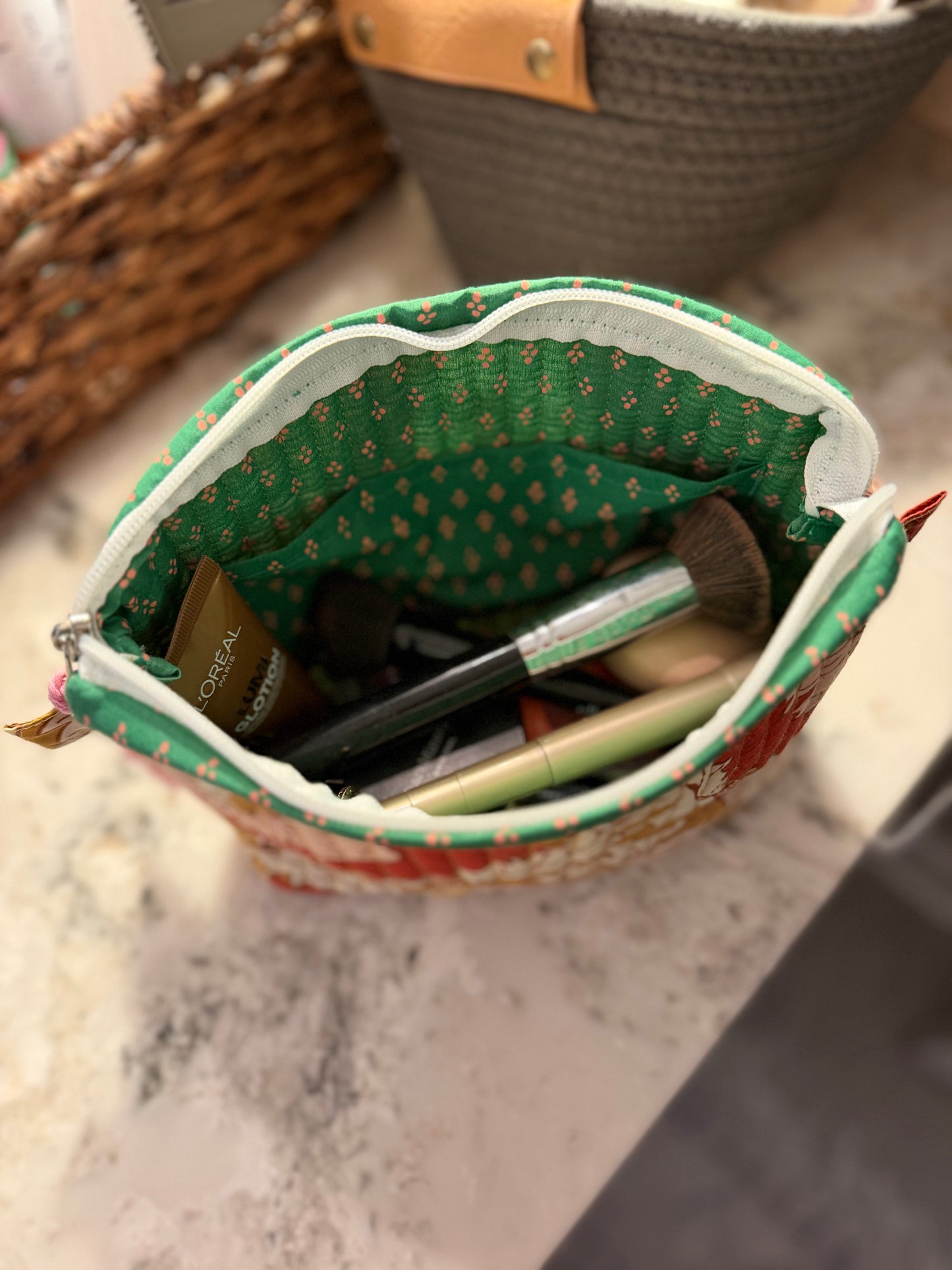 Ruthie Quilted Zip Pouch