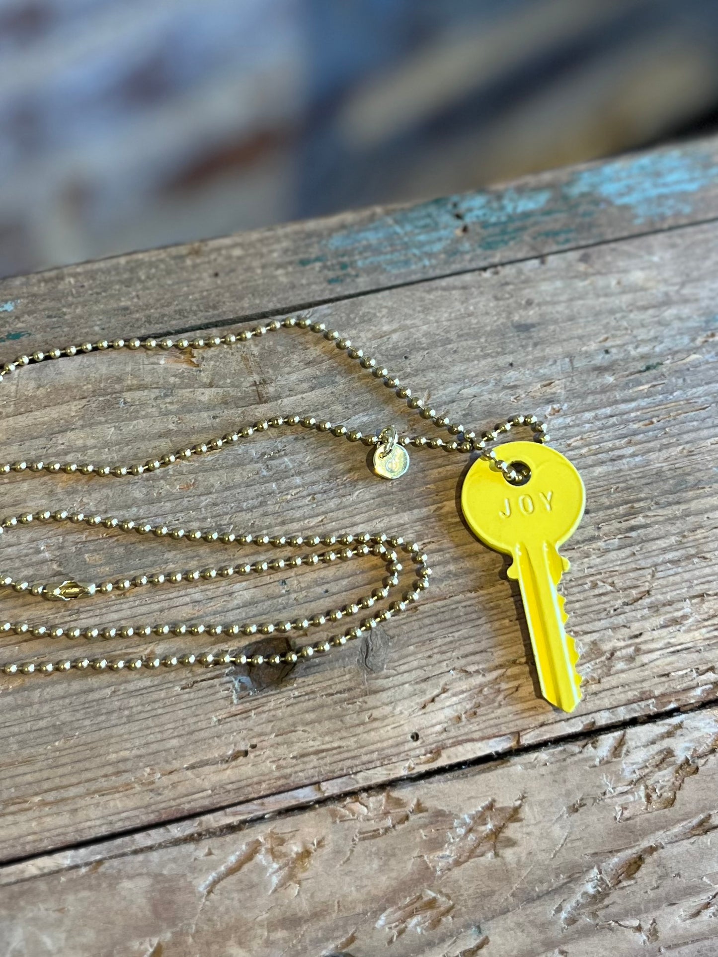 Joy Key Necklace - Yellow