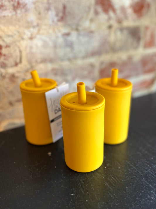 Toddler Silicone Straw Cup - Mustard