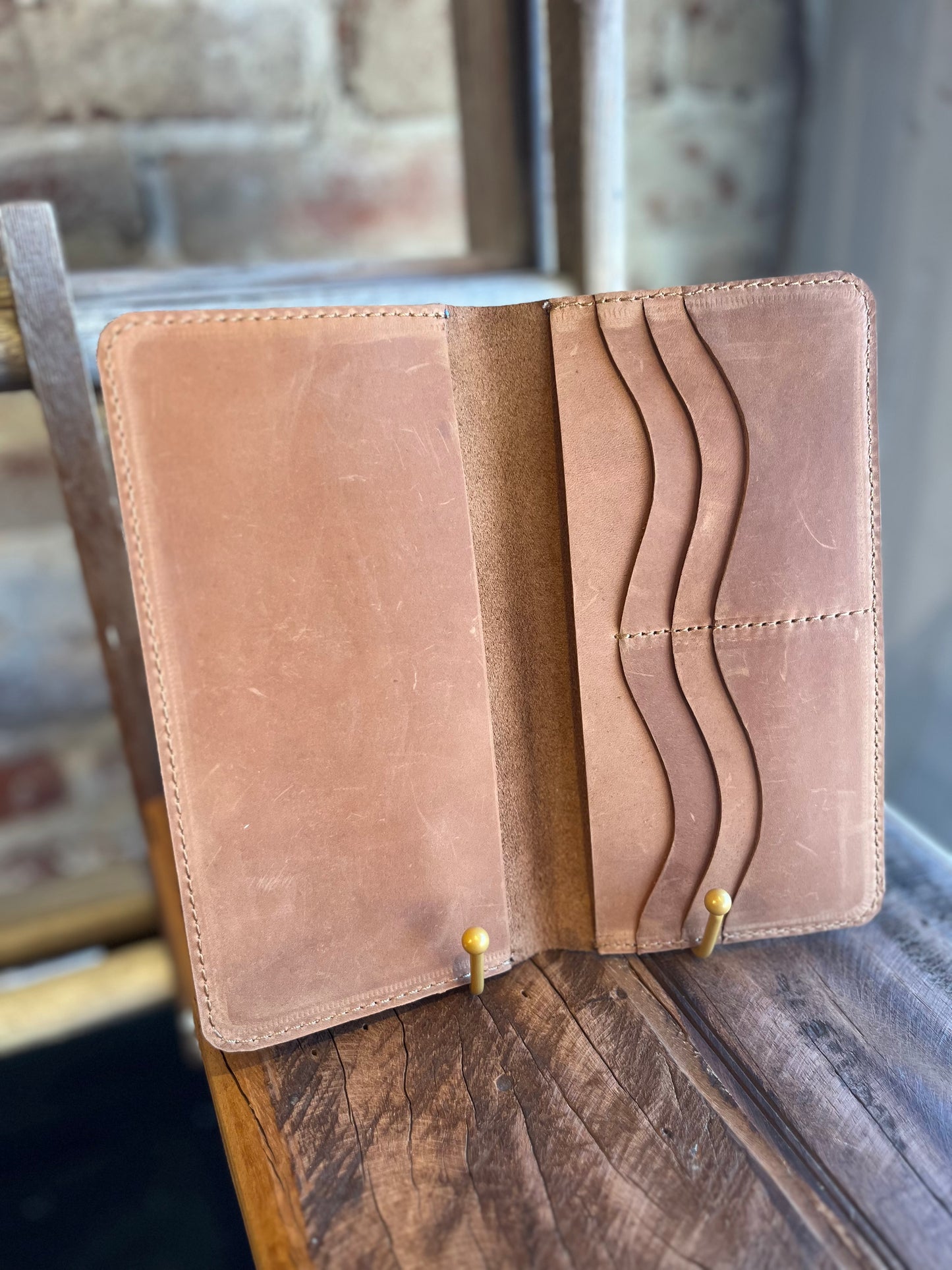 Leather Phone Wallet - Desert Tan