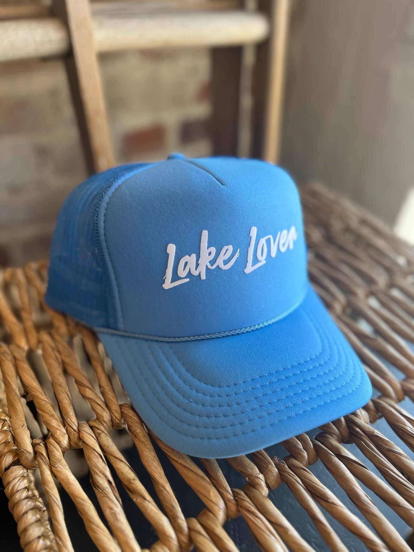 Lake Lover Foam Trucker Hat- Blue
