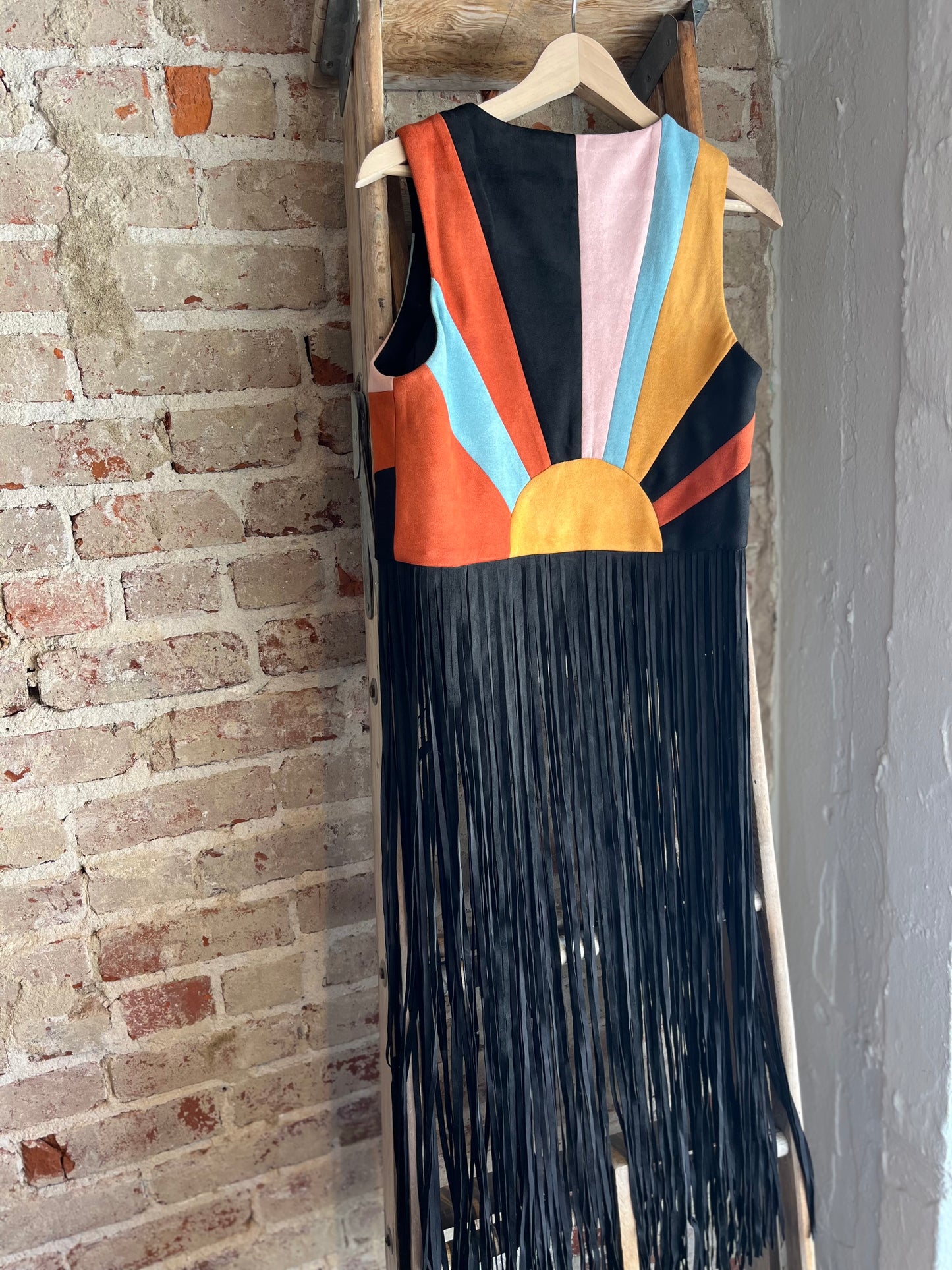 Sunrise Suede Fringe Vest