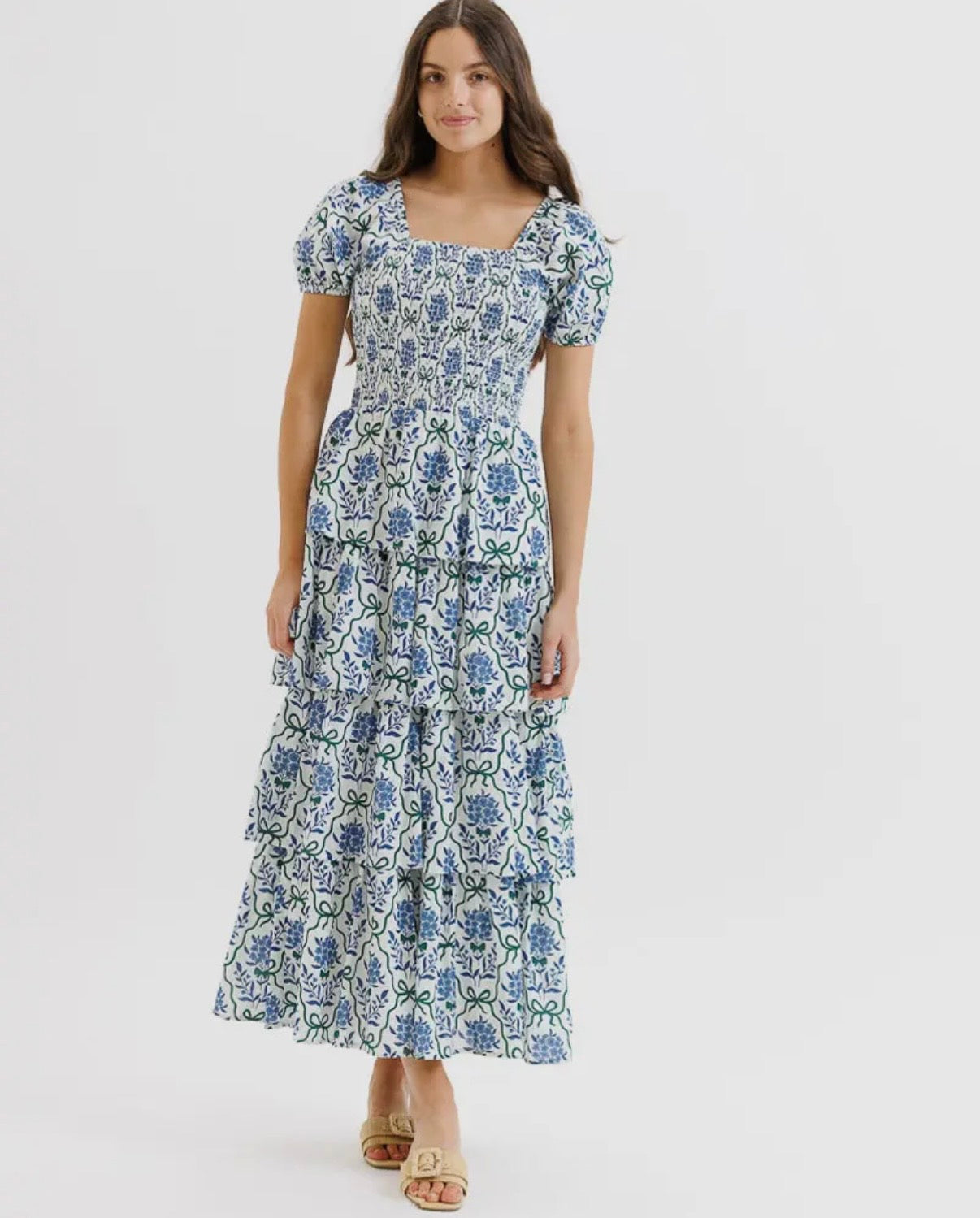 Joyful Blue Floral Dress