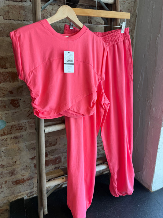 Cotton/Lycra SET - Flamingo Pink