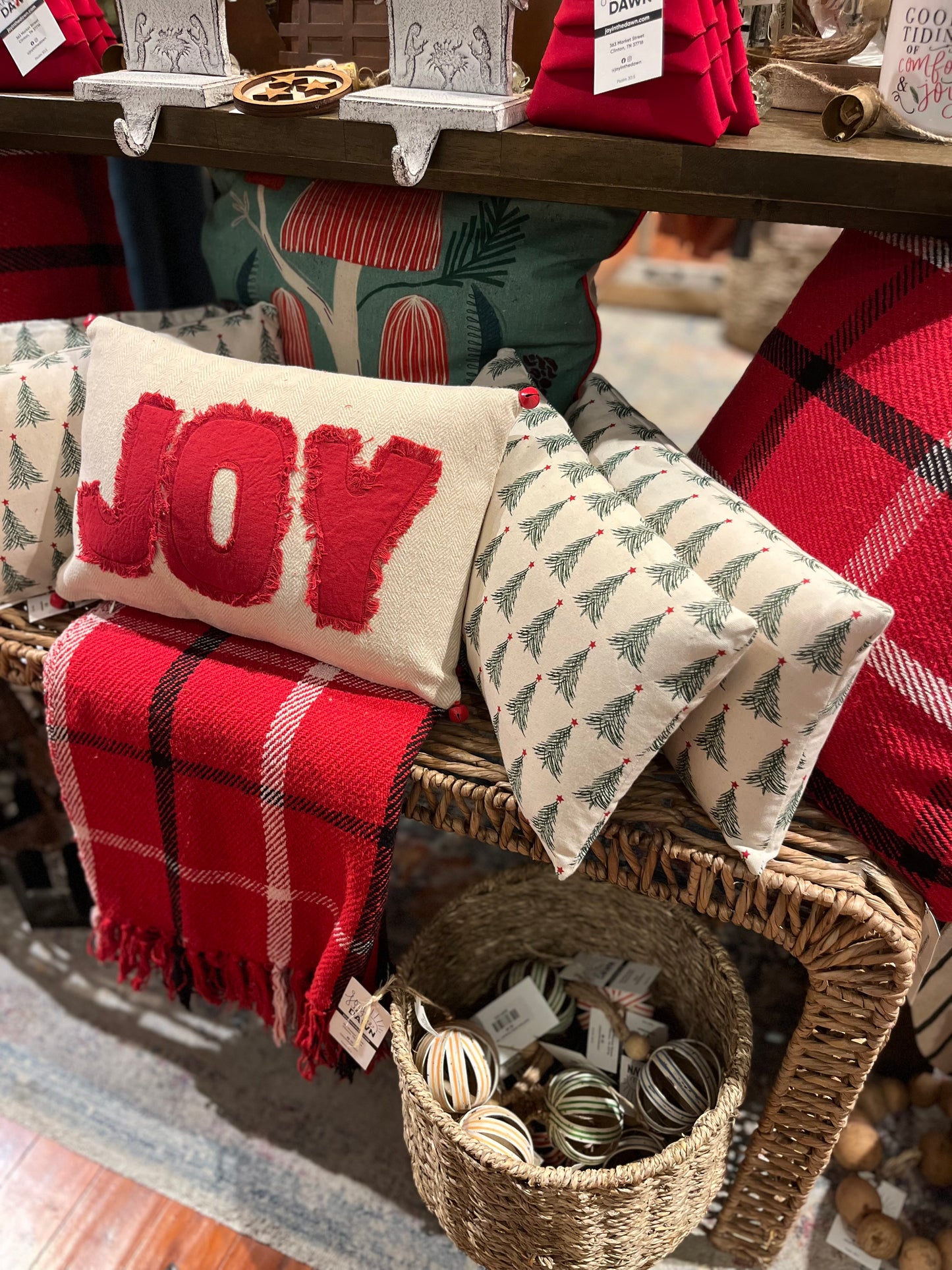 Joy Woven Bell Pillow