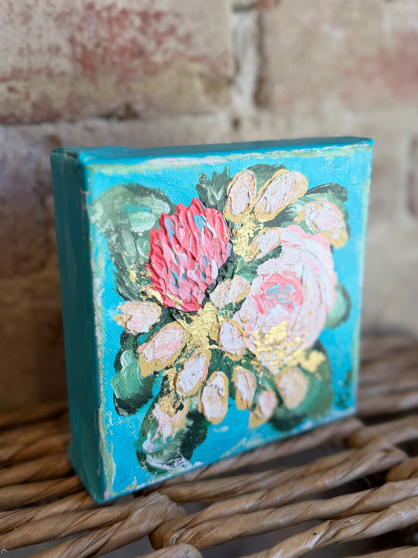 Tropical Lush Canvas - 5x5" Hand Painted