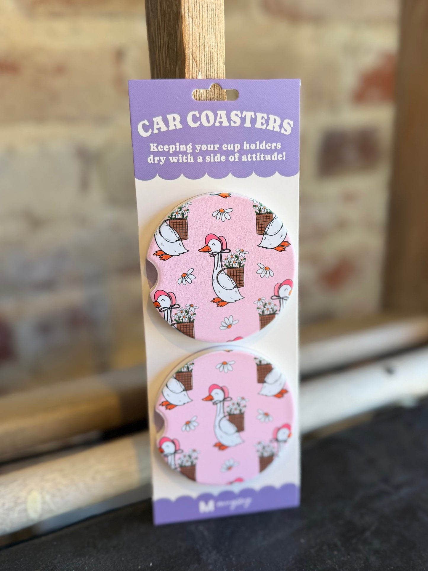 Coquette Goose Car Coasters