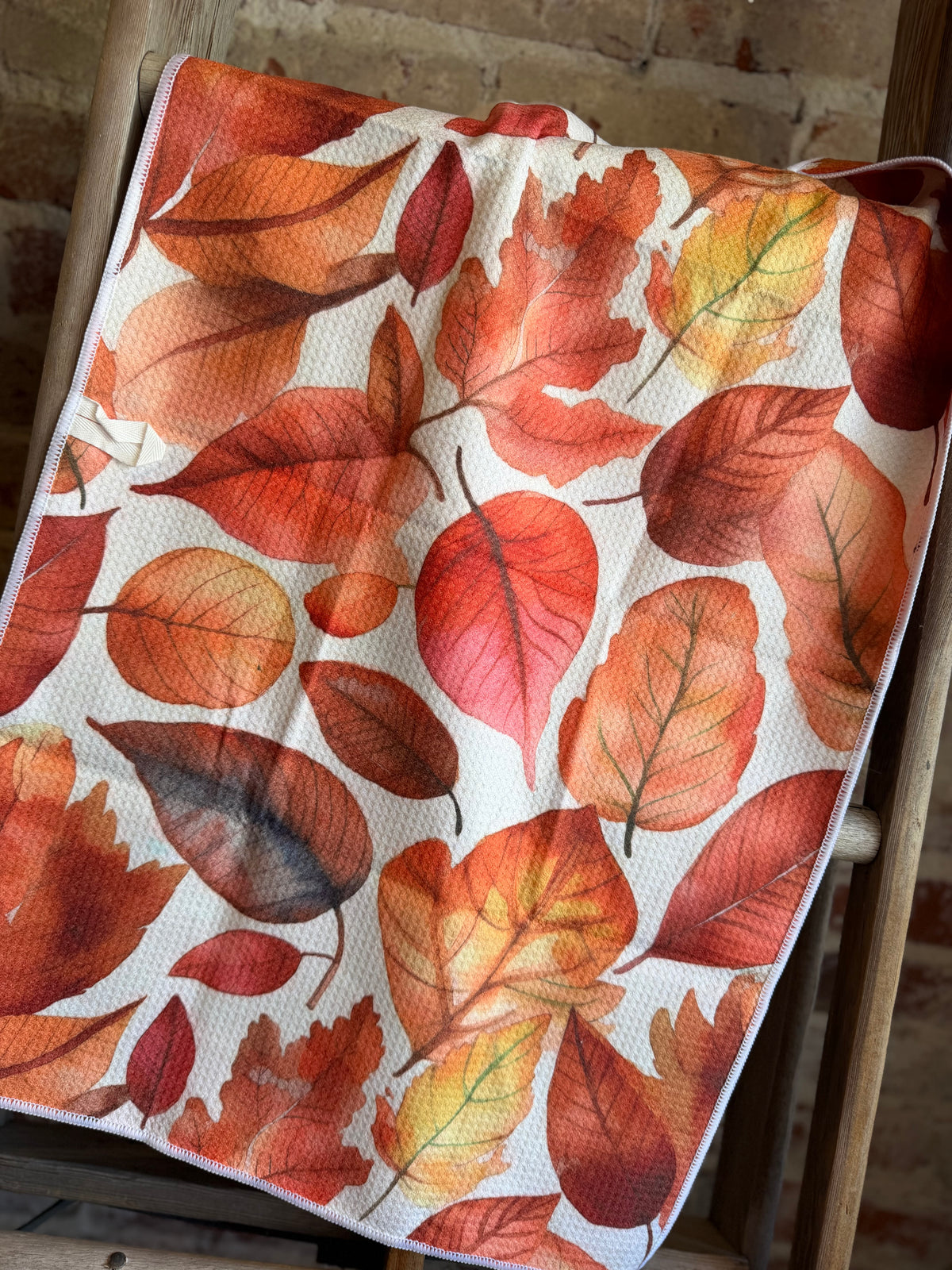 Leaf Pile Double-Sided Hand Towel
