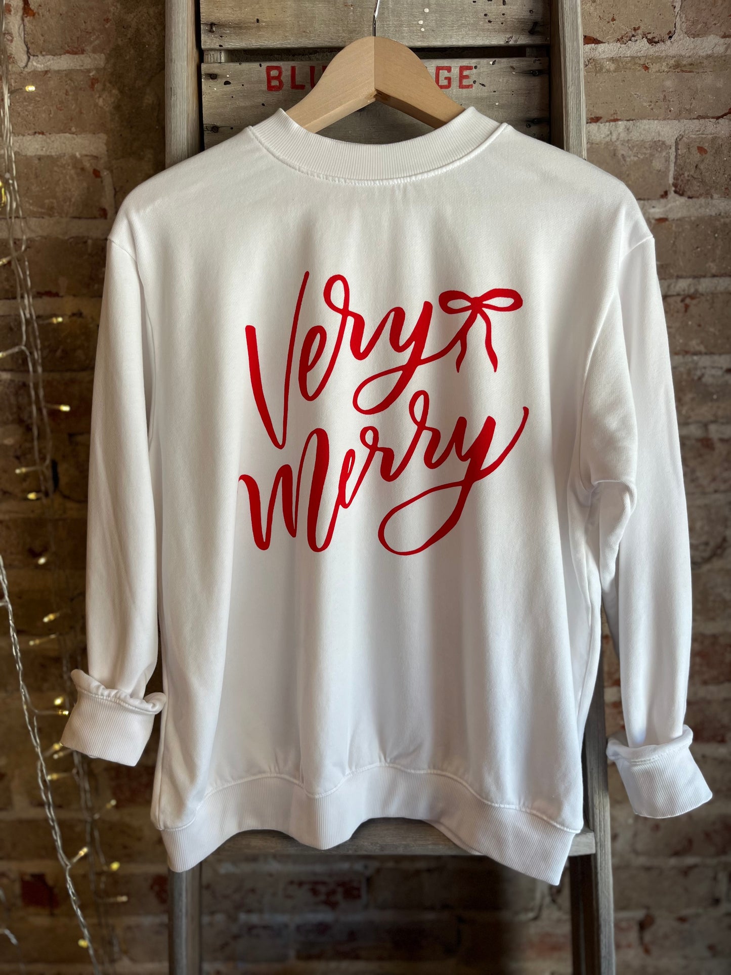 Very Merry Sweatshirt - White